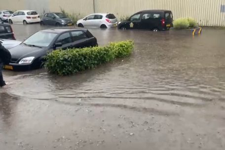 Das Wasser stieg sehr schnell an und lief dann auch wieder recht schnell ab