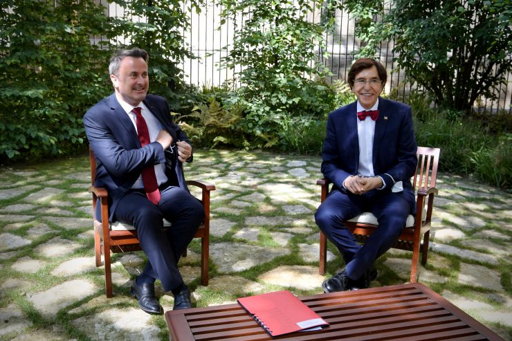 Dauerthema Zugverbindung / Wallonischer Regierungschef Elio Di Rupo zu Besuch bei Xavier Bettel