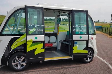 In den Startl&ouml;chern: Der autonom fahrende Bus soll bald durch die Alzettestra&szlig;e verkehren
