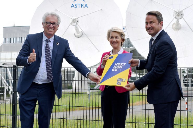 Next Generation EU / Ursula von der Leyen überbringt Luxemburg Zustimmung für Wiederaufbauplan