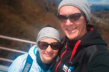 Steve Clement mit seiner Frau&nbsp;Daryna Panasiuk