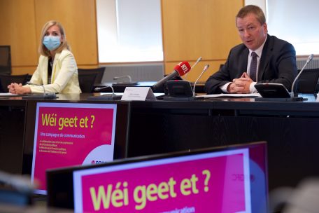 Volle Unterst&uuml;tzung f&uuml;r die Kampagne: Innenministerin Taina Bofferding und Marc Hansen, Minister f&uuml;r den &ouml;ffentlichen Dienst