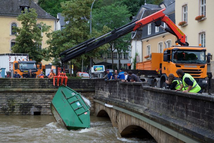 Bilderstrecke / So laufen die Aufräumarbeiten in Luxemburg 