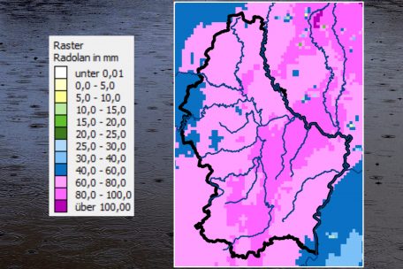 Regenmengen vom 14. Juli, 8 Uhr, bis 16. Juli, 21 Uhr