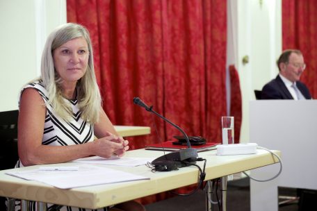 Kommissionspr&auml;sidentin Nancy Kemp-Arendt und Chamber-Pr&auml;sident Fernand Etgen