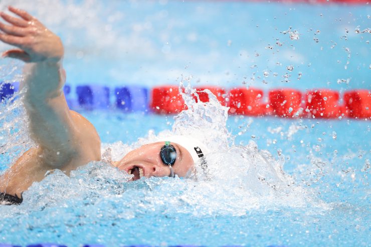 Tokyo 2020 / Einmal Luft holen: Julie Meynen geht heute über 50 m Freistil an den Start