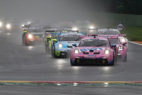 Str&ouml;mender Regen beeintr&auml;chtigte in Spa die Sicht erheblich