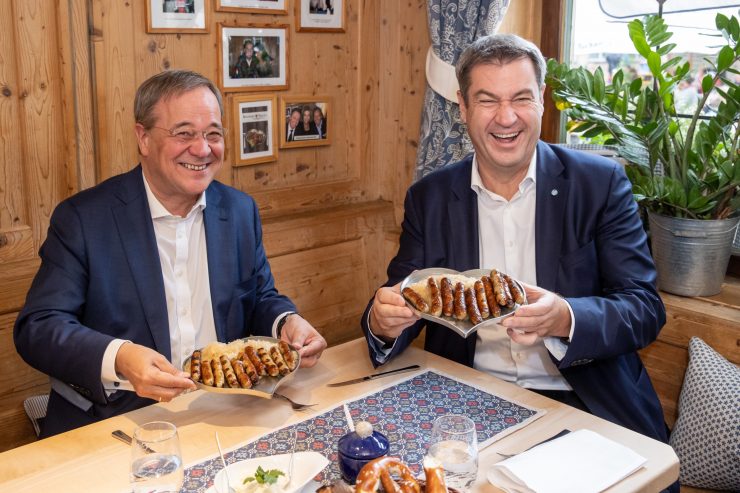 CSU-Chef Markus Söder: / „Mehr an Unterstützung für Armin Laschet geht nicht“