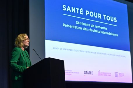 Gesundheitsministerin Paulette Lenert führte in die Präsentation ein