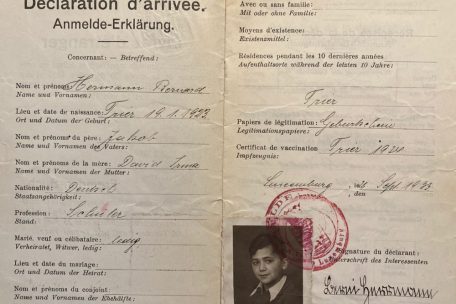 Anmeldeerkl&auml;rung von Bernard Herrmann vom 26. September 1933