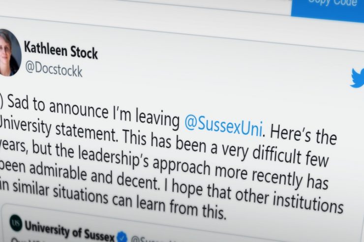 Brighton / Professorin tritt nach Kritik von Transgender-Aktivisten zurück – Rückhalt von der Regierung