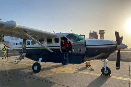 Die&nbsp;Cessna Grand Caravan, mit der Pilot Isah Skrijelj die Luxemburger Delegation in den S&uuml;den des Senegal flog