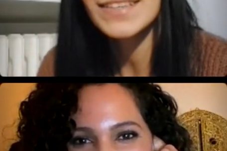 Sabrina Castello (Ally Book Club, en haut) et Myriam Abaied (Finkapé, en bas) lors de la présentation en ligne du projet „Visible“