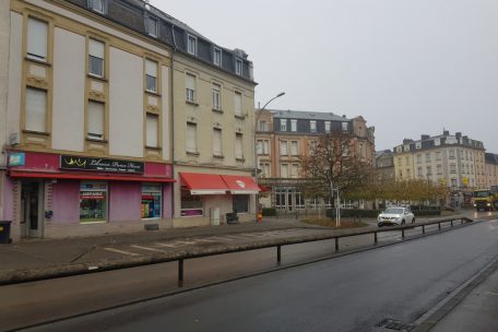 Der Prinzenring. Rechts der Kreisverkehr zur Kanalstra&szlig;e.