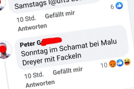 Die Aktivisten der &bdquo;Antifa Trier&ldquo; haben einen Screenshot ver&ouml;ffentlicht, wonach offenbar Impfgegner dazu aufrufen, die Ministerpr&auml;sidentin an ihrer Privatwohnung aufzusuchen.