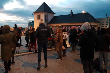 Um 17 Uhr war nur noch ein Bruchteil der Menschen auf dem Glacis