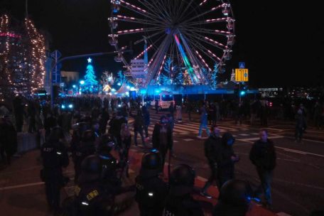 Die Demonstranten liefen vor der „Gëlle Fra“ in eine Sackgasse