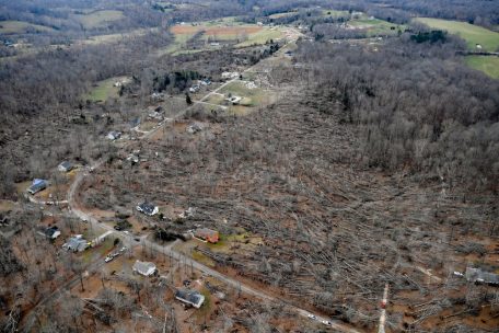 Blick auf die zerst&ouml;rte Region um Dickson County im Bundesstaat Tennessee.&nbsp;