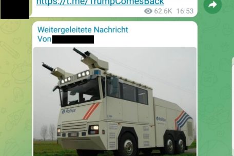 Verschwörungstheorie um den Wasserwerfer der Corona-Demonstration vom Samstag