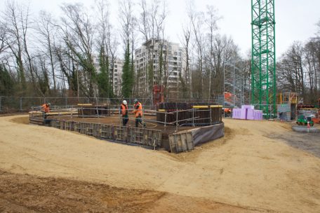 Hier wird in den kommenden zwei Jahren einer neuer Turm &bdquo;wachsen&ldquo;<br />
