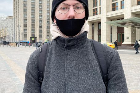 Maxim Popow, ein 19-J&auml;hriger aus Sibirien, in Moskau: Krieg? &bdquo;Keine &Uuml;berraschung. Weit weg. Ein Schritt, der n&ouml;tig ist.&ldquo;