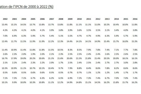 Die Gewichtung der verschiedenen Warenkorb-Kategorien seit dem Jahr 2000