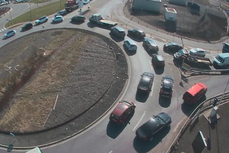 Auch am Kreisel, der Belval mit der Liaison Micheville verbindet, staut sich der Verkehr