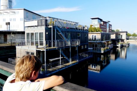 Keine schlechte Wohnlage: In Malmös Westhafen liegen Hausboote