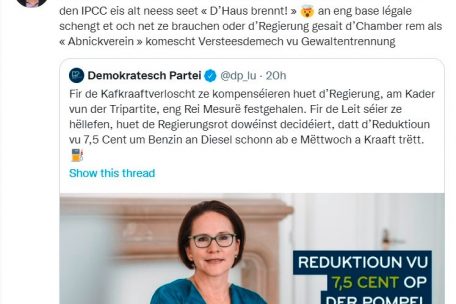 Politische Kommentare auf Twitter