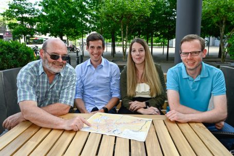 Das Tageblatt-Team um Pierrot Feltgen, Pol Daix, Christelle Diederich und Olivier Jeitz (v.l.) hat die neue Strecke unter die Lupe genommen. Alle vier werden am 28. Mai über 21,1 Kilometer an den Start gehen.