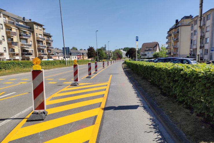 Esch / Pop-up-Radweg auf dem Boulevard G.-D. Charlotte soll Anfang Juni befahrbar sein