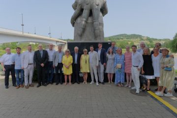 Schengen / Ehrung und Einweihung europäischer Monumente: Roger Weber und Martin Rehrl