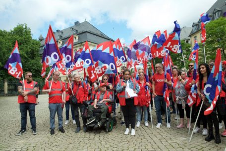 Indextranche / Symbolischer Protest des OGBL: „Bei weiterer Indexmanipulation bewegen wir uns Richtung Großdemo“