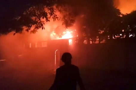 Die Residenz des Premiers wurde in Brand gesteckt