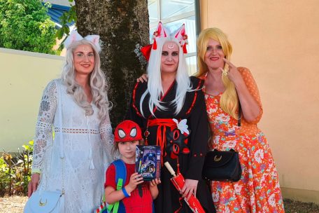 Claudine, Nathalie und Mandy freuen sich über jede Cosplay-Gelegenheit im In- und Ausland