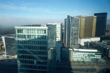 Der Kirchberg w&auml;chst und w&auml;chst: Mittlerweile pr&auml;gen mehrere Hochh&auml;user das Profil