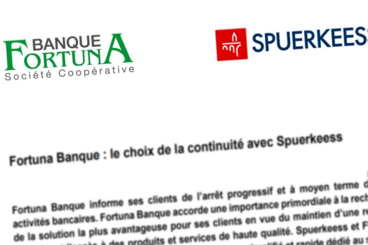 Finanzwelt / Aus nach 102 Jahren: Fortuna Bank stellt Betrieb ein – und erleichtert Übergang zur Spuerkeess