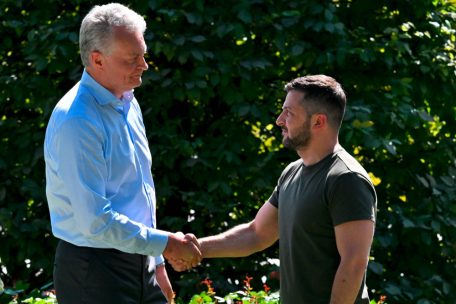 Nauseda und Selenskyj, die Pr&auml;sidenten Litauens und der Ukraine, trafen sich zuletzt Ende Juli&nbsp;