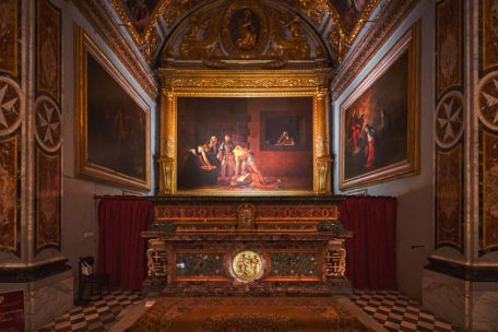 Caravaggios Gemälde „Die Enthauptung Johannes des Täufers“ in der St. John’s Co-Cathedral in Valletta