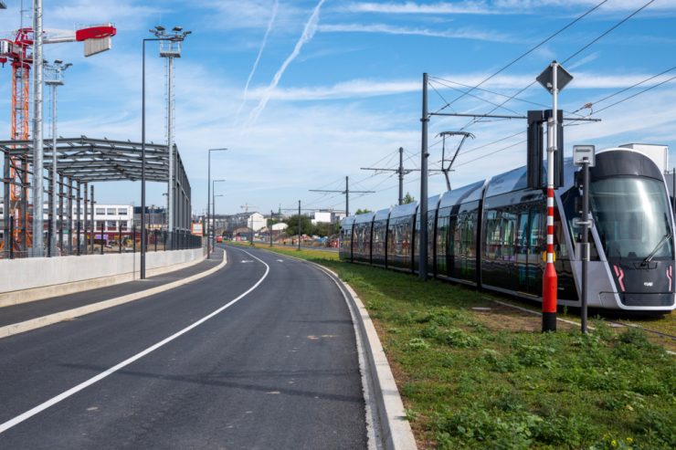 Trambahn / Auf Howald muss eine Zeit lang eingleisig gefahren werden