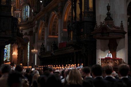 Am Gottesdienst in der St Paul’s Cathedral in London haben auch Regierungsmitglieder teilgenommen