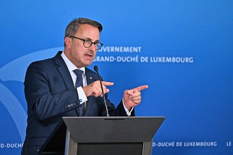 Xavier Bettel bei der Pressekonferenz nach den bilateralen Gesprächen am 14. September