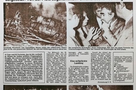 Die erste Seite des Tageblatt vom 30. September 1982. In der Unfallnacht gingen die Beh&ouml;rden noch von wesentlich mehr Opfern aus.&nbsp; &nbsp;