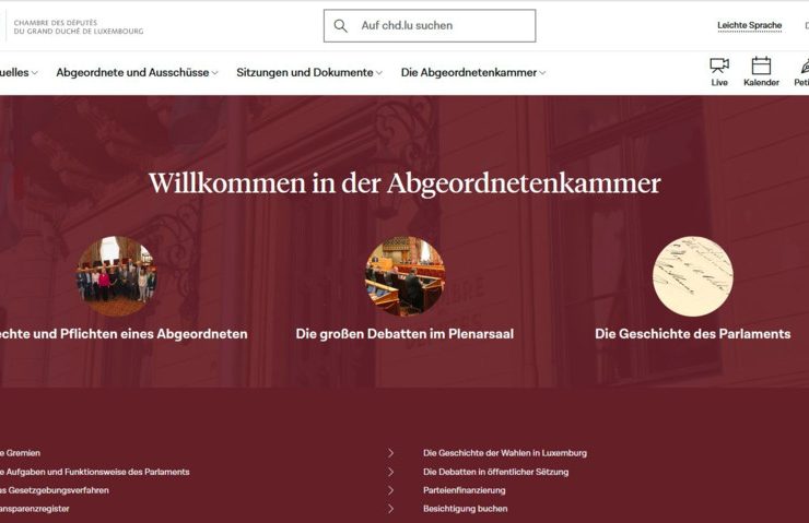 chd.lu / Chamber modernisiert Internetpräsenz mit neuem Design