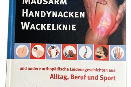 Wolfgang Menke<br />
Mausarm, Handynacken, Wackelknie – und andere orthopädische Leidensgeschichten aus Alltag, Beruf und Sport.<br />
Verlag Michael Weyand<br />
ISBN 978-3-942 429-69-6<br />
128 S., 16,90 Euro