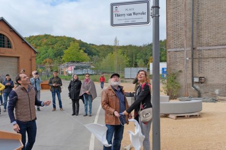 Danielle Meneghetti, Andy Bausch und Dan Biancalana (v.r.) am Samstag bei der offiziellen Einweihung