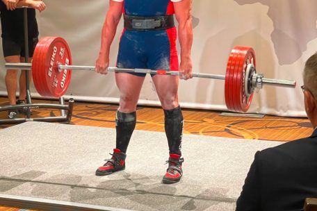 Sorgte unter anderem in der Kniebeuge f&uuml;r Furore: Mark Notschaele