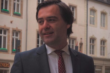 Moldawiens Außenminister Nicu Popescu in Luxemburg-Stadt