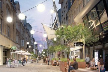 Alzettestraße in Esch / So soll Luxemburgs längste Fußgängerzone im Jahr 2028 aussehen 