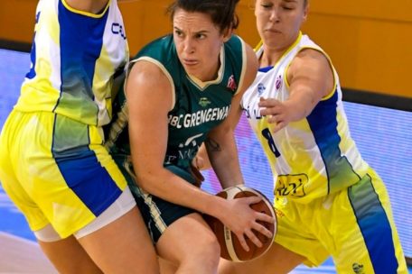 Sam Logic (in Gr&uuml;n) und Hostert hatten den erwartet schweren Stand gegen den spanischen Profiklub aus La Seu d&rsquo;Urgell